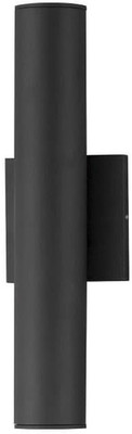 Calibro 15'' 2-Light Outdoor Wall Light - Black Finish & Glass Shade