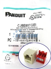 Panduit CJ5E88TGEI Cat5e Mini-Com Jack Ivory ~STSI
