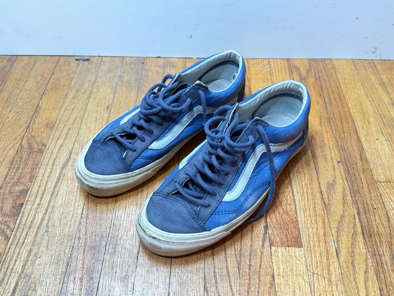 Vans Old Skool 36 Vault Blue Leather Pre Owned Mens 10.5 Shoes Sneakers