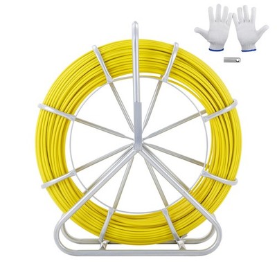 Uimoso Fish Tape Puller Fiberglass 492 ft 5/16 in Wire Cable Running Duct Rodder