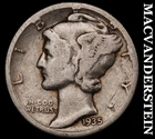 1935-S Silver Mercury Dime - Scarce  Semi-key  Better Date  No Reserve  #G8337