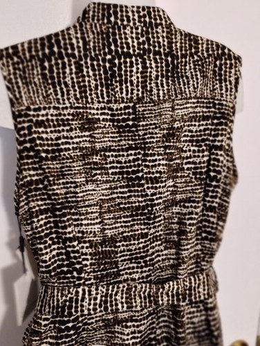 CALVIN KLEIN ANIMAL PRINT SEXY SECRETARY BELTED DRESS OPEN FRONT 10 M - Picture 9 of 9