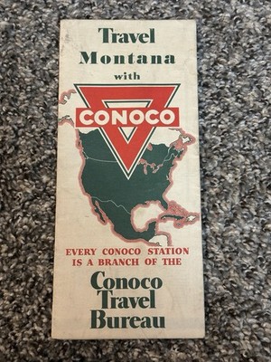 1937 Conoco Road Map: Montana USED