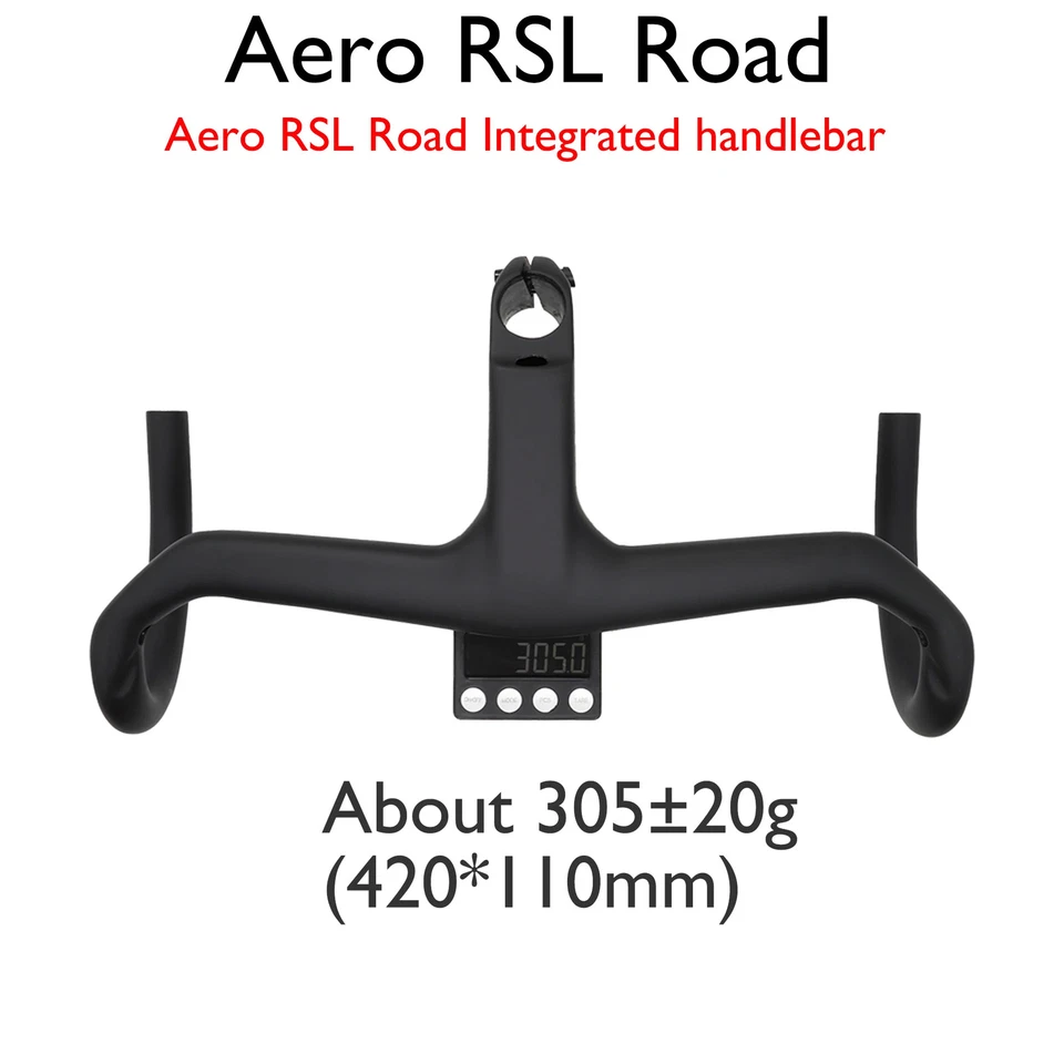 Carbon Aero RSL Road Bike Integrated Drop Bar, Spacer/ Lane Grip Stem Angle -7° - Image 4 of 4