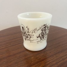 Davy Crockett Fire King Oven Ware Milk Glass Cup/Mug Vintage