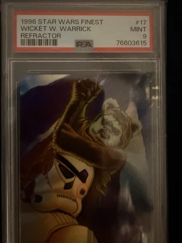 1996 Star Wars Finest Refractor #17 Wicket W Warrick PSA 9