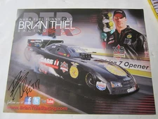 NHRA 2011 Autographed Brian Thiel CASE IH Charger Fuel Funny Car DRacing Handout