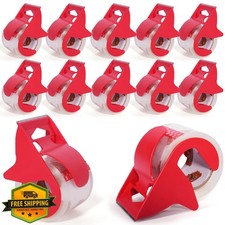 TAPEBEAR 12 pack packing tape with dispenser clear