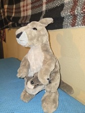 Wild Republic Cuddlekins 12" Plush Kangaroo w/ Pouch and small Joey