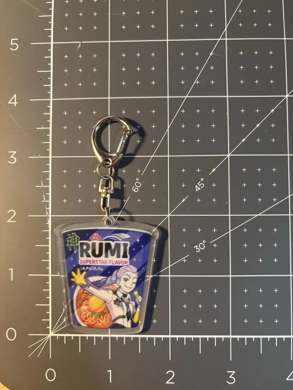 KPop Demon Hunter HUNTR/X Rumi Ramen Acrylic Keychain Anime