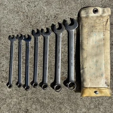 7 Pc. W/Pouch Vintage Thorsen Metric Combination Wrenches 7,9,10,11,12,14,19mm