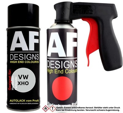 Spraydosen Griff Set für VW XHO Mercury Silver Metallic Basislack Klarlack Handg