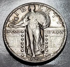 1928 Standing Liberty Quarter EF XF Original Toning Problem Free 25c SLQ