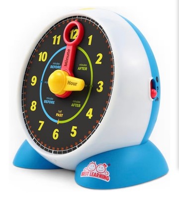 BEST LEARNING Talking Learning Clock for Kids - Telling Time Teaching Clock with