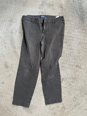 Old Navy Pixie Ankle Pants Women Size 10 Pockets Dark Gray Med Rise Charcoal
