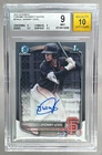 Jhonny Level 2025 Bowman Chrome #CPA-JL Auto 1st Prospect RC BGS 9/10 Giants