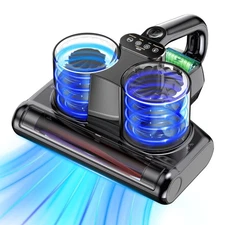 Cordless Mattress Vacuum Bed Cleaner 16Kpa UV-C UV Light HEPA Ultrasonic Battery