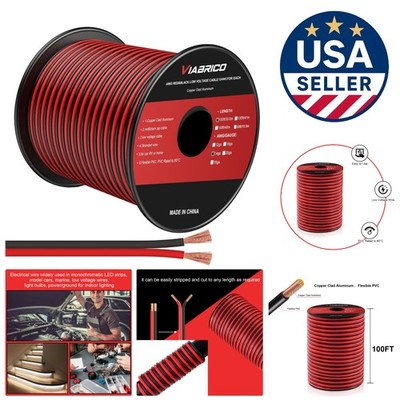 Durable 14AWG 100FT Flexible Electrical Wire - Ideal for Low Voltage Connections