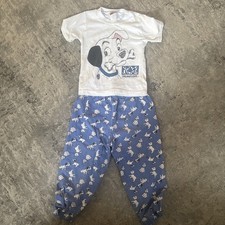 Vintage 90s 101 Dalmatians Disney Pajama Shirt And Pants Set Size 3/4 T