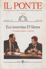 Eco intervista D'Alema Anno LIII n. 10 - AA.VV. (Editori Riuniti)