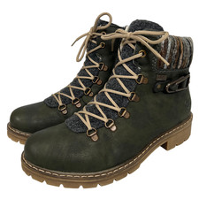 Rieker Women's Sabrina Y9131 Fleece Lined Faux Leather Ankle Boots EU 39 US 8