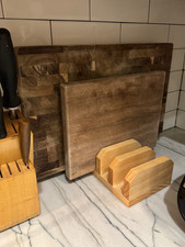 Handmade Pine Cutting Board Holder 4-Slot Cou...