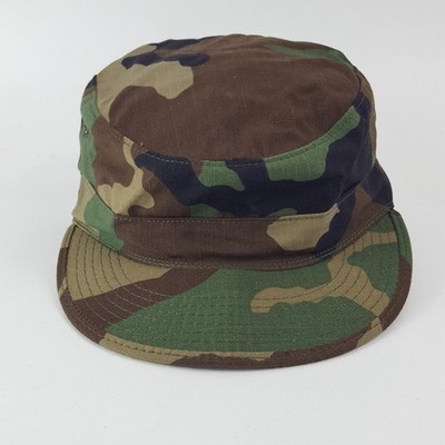Vintage Hot Weather Camo Army BDU Cap Size 7 1/8 USA Made Military Hat Uniform