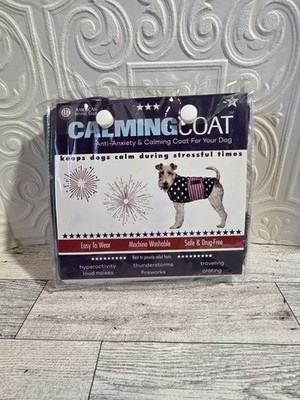 AKC Dog Anti-Anxiety & Calming Coat - Patriotic Design - Large - Combo Ship
