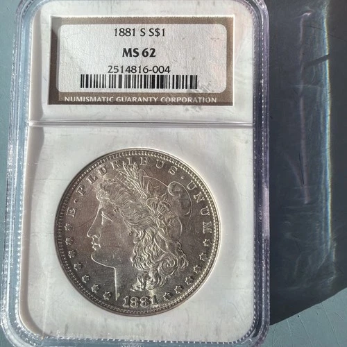 1881 S Morgan Silver Dollar NGC MS 62