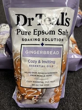 Dr Teals pure epsom salt Limited edition Gingerbread soaking solution relaxing 