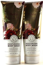 QTY 2 - Bath Body Works DAHLIA Moisturizing Body Wash Shea Cocoa Butter 10oz