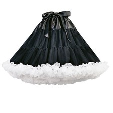 A-line Petticoat Crinoline Slips Wedding Accessories Black Tutu Skirt Hoopless