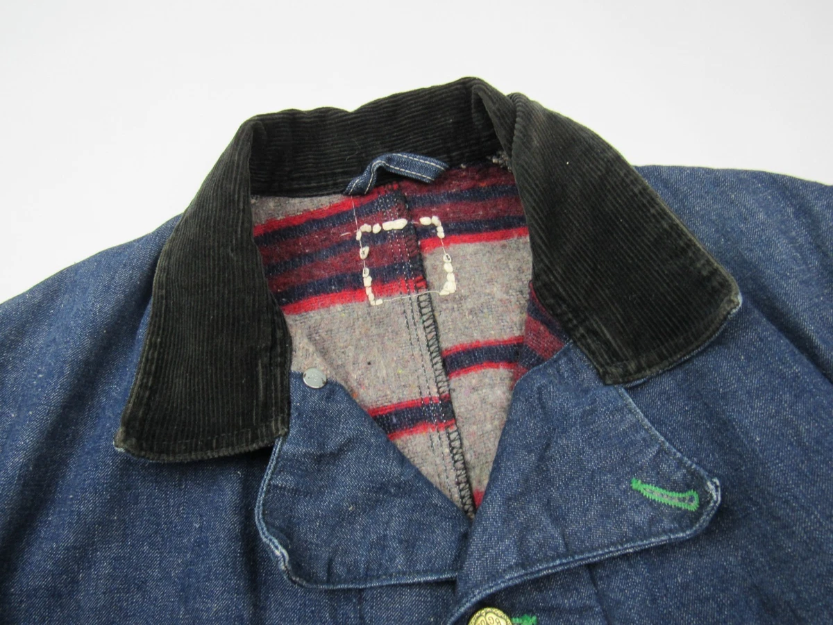 Chore Jacket Denim 1950s Vintage Outerwear Coats & Jackets for Men
