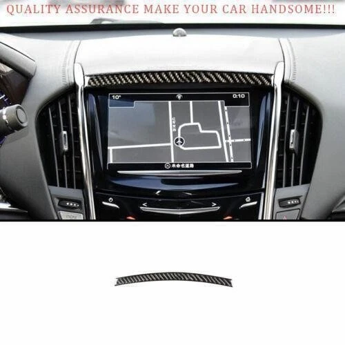 For Cadillac ATS 2013-2019 Real Carbon Fiber Central Console Navigation Strip