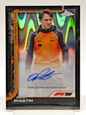 2025-26 Topps Chrome F1 Black Raywave Refractor Auto Oscar Piastri 06/10