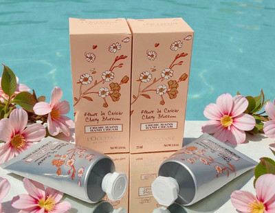 L'Occitane Cherry Blossom Hand Cream -  75ml/2.5oz - Set of 2 New in box