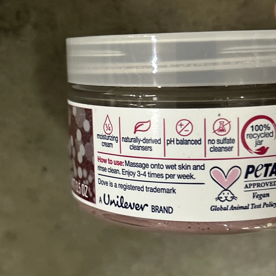 Dove Beauty Body Scrub Holiday Limited Edition- Frosted Cranberry 3.5oz SET OF 2 - Image 3 of 4