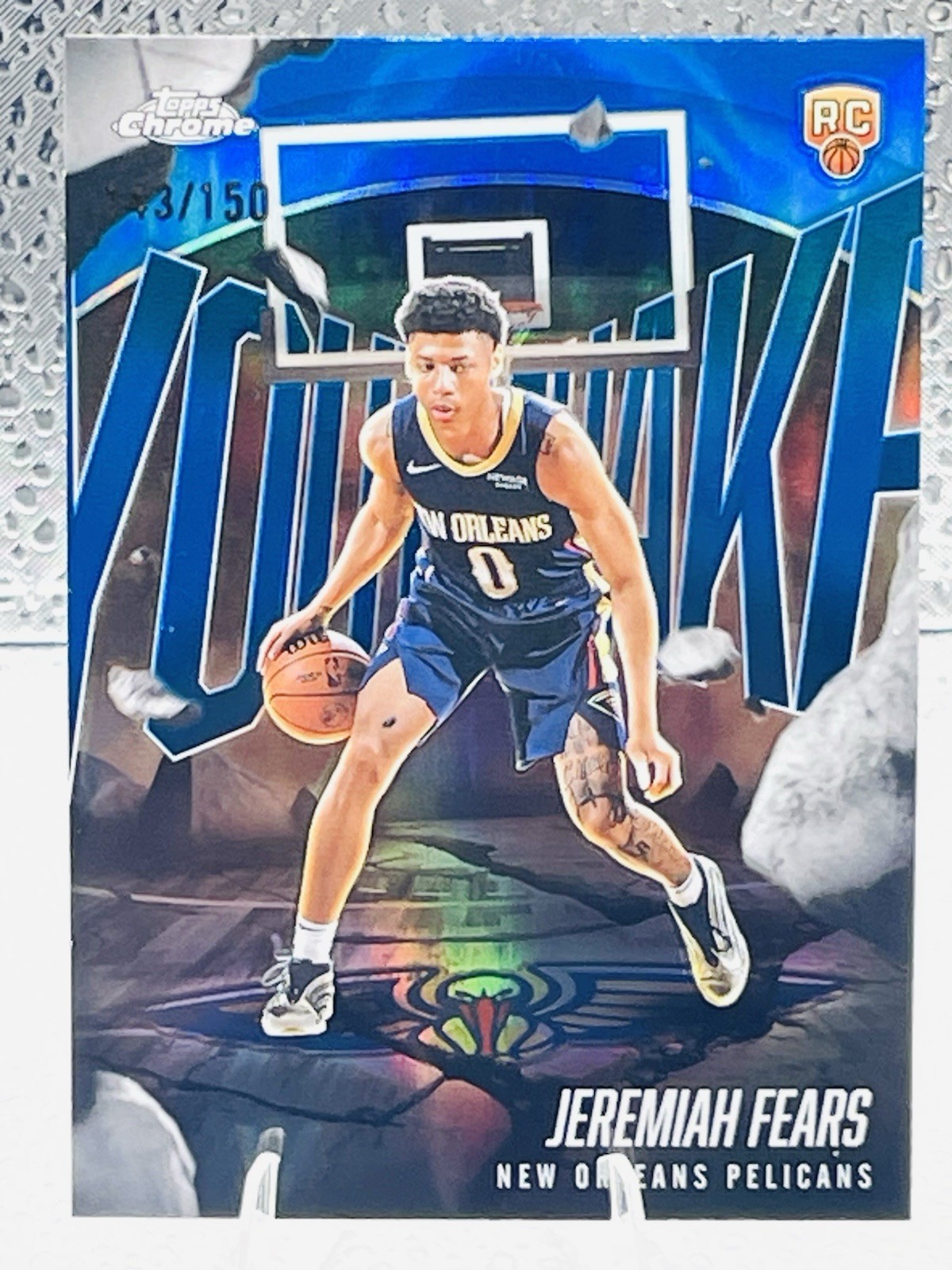 JEREMIAH FEARS 2025-26 Topps Chrome Rookie Youthquake Blue /150 - PELICANS