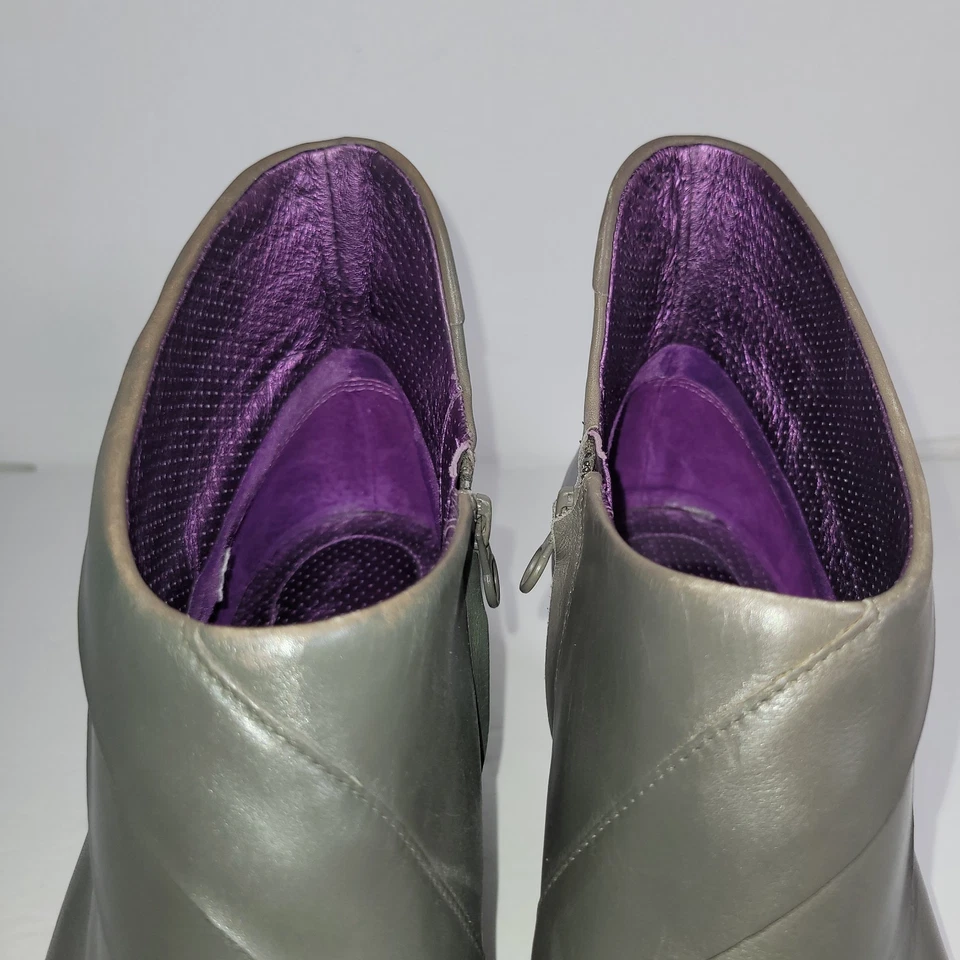 Botines Tsubo Cusus para mujer talla 11 cuero punta almendra tacones cubanos cremallera Foto 4 de 4