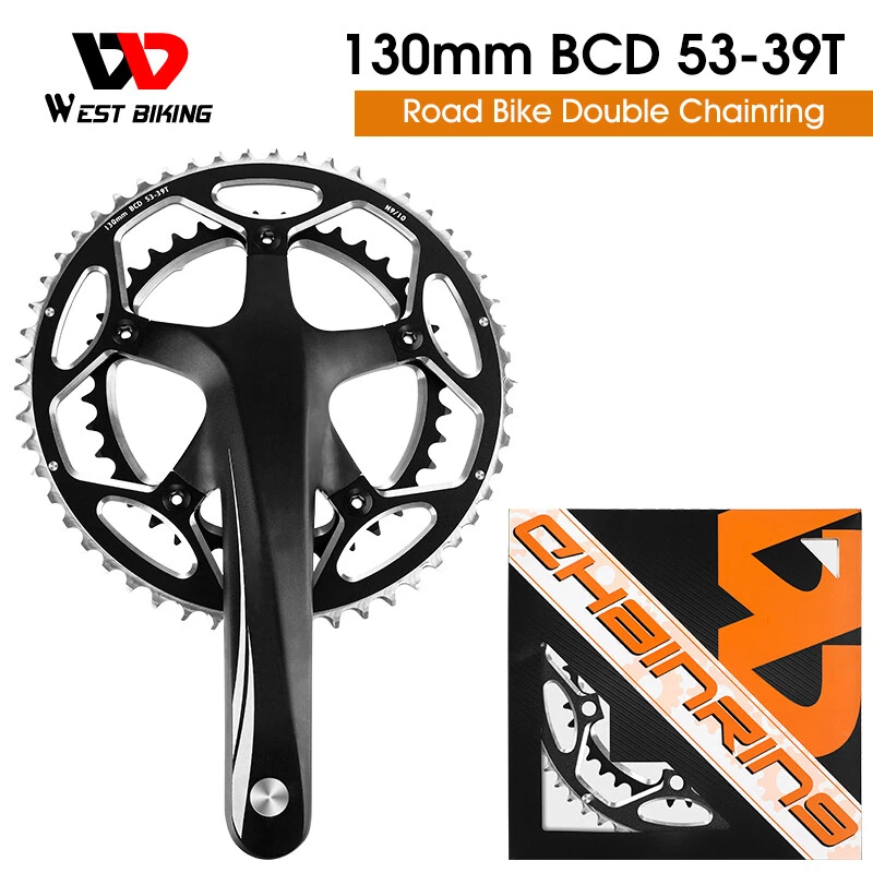 WEST BIKING Road Bike Double Chainring 130BCD 39/53T Tooth Plate 8/9/10/11 Speed - Image 3 of 4