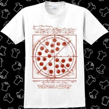 Vitruvian Pizza Leonardo da Vinci Spider Tom Movie T Shirt Meme Gift Style 583