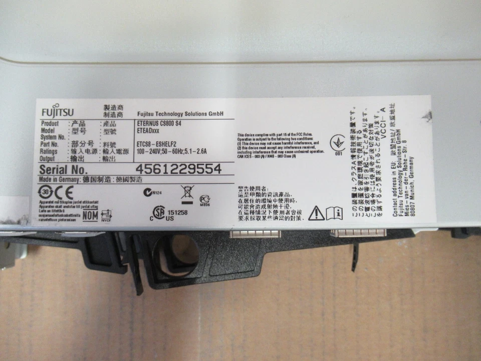 Fujitsu ETERNUS CS800 S4 Base Shelf 2x 8GB Controller 12 x 3.5" SAS Bay 2x PSU - Image 3 of 3