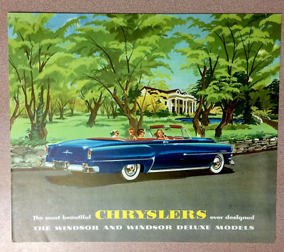 Vintage 1953 - Most Beautiful Chryslers - Windsor Deluxe - Brochure Near Mint!