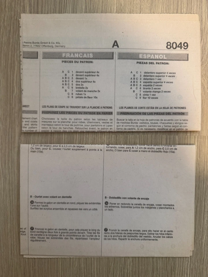 Vintage Y2K 2000s Sewing Pattern - Burda 8049 - Dress - Sizes 16-28 Bust 42”–54” - Image 3 of 4