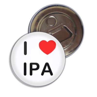 IPA I Love Herz Kühlschrankmagnet Flaschenöffner (55 mm)