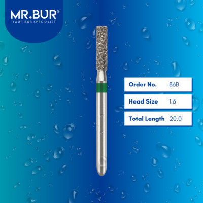 10pcs MR.BUR Cylinder Flat End Coarse Diamond Bur FG