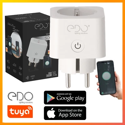 Prise intelligente connectée WiFi Smart Tuya Compteur d'énergie 16A 3680W EDO