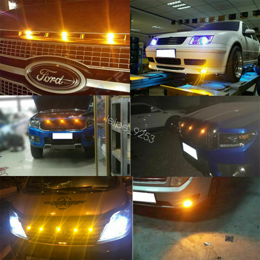 4x Raptor Style LED Amber Grille Lights Kit For Toyota