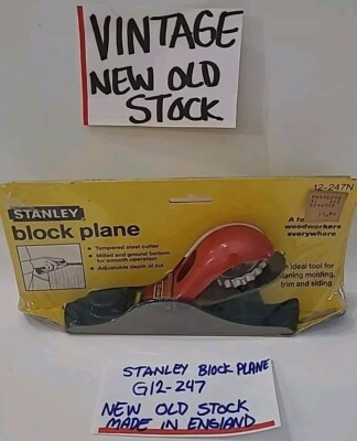 #ad #ad Stanley Wood Block Plane G12 247 Made In England New Old Stock Tool 12 247N ⬇️ $39.92