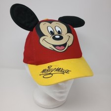 Disney Parks Mickey Mouse Youth Snap Adjustable Baseball Cap Hat w/ Ears